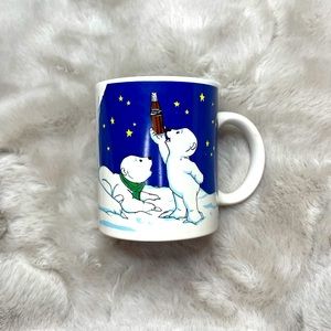 Vintage Coca Cola Mug 1996 Polar Bear Cubs Always Friends Coffee/Tea Mug Cup